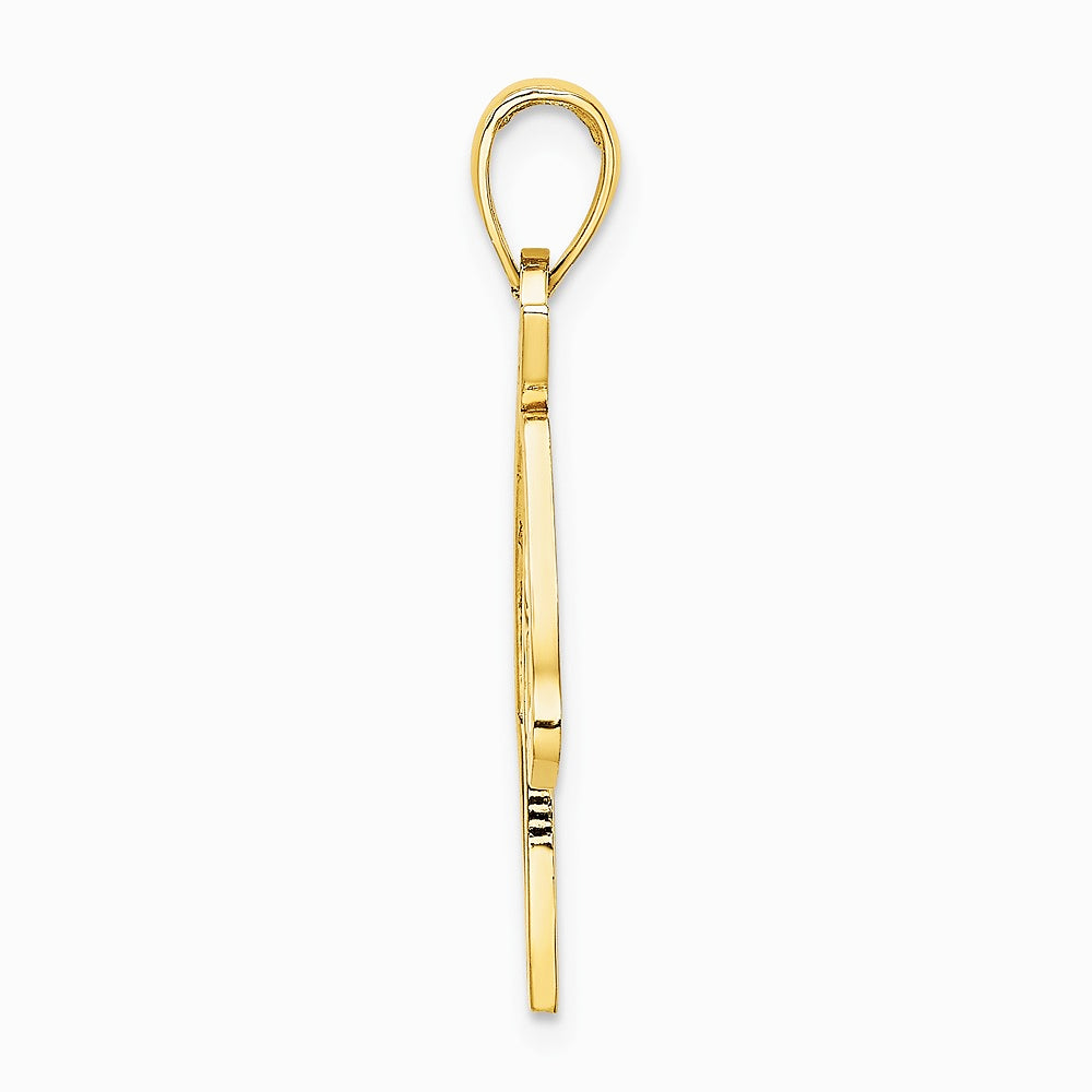 10K / 14K Yellow Gold Cut-Out Horse Head Profile Charm - Product Photo