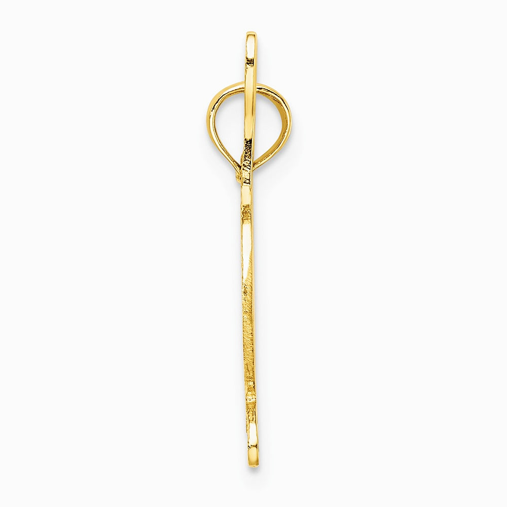 10K / 14K Yellow Gold Textured Horse Head and Shoe Charm - Product Photo