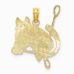 10K / 14K Yellow Gold Textured Horse Head and Shoe Charm - Product Photo