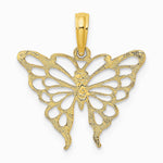 10K / 14K Yellow Gold Butterfly Charm - Product Photo