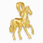 10K / 14K Yellow Gold 3-D Horse Charm - Product Photo