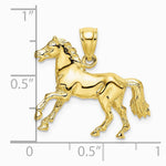 10K / 14K Yellow Gold 3-D Horse Charm - Product Photo
