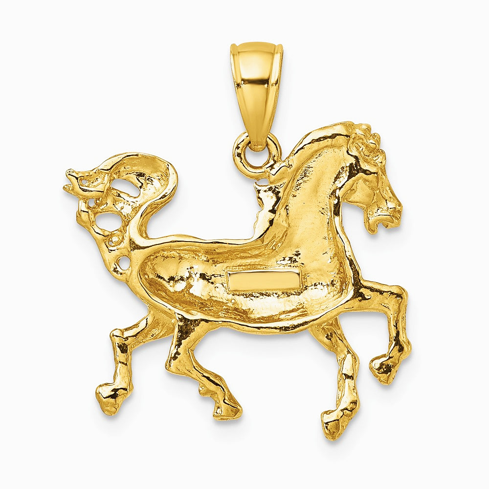 10K / 14K Yellow Gold 2-D Horse Charm - Product Photo
