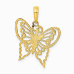 10K / 14K Yellow Gold Cut-Out Butterfly Charm - Product Photo