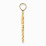 10K / 14K Yellow Gold Reversible Teddy Bear Charm - Product Photo