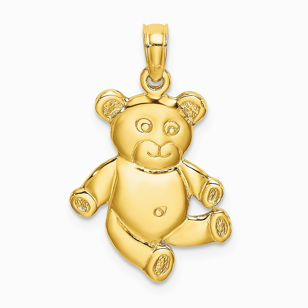 10K / 14K Yellow Gold Reversible Teddy Bear Charm