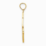10K / 14K Yellow Gold Enamel HO HO HO Christmas Stocking Charm - Product Photo