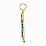 10K / 14K Yellow Gold Enamel Christmas Wreath Charm - Product Photo