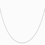 10K White Gold .42mm Carded Curb Chain Necklace 16"-24" - Product Photo