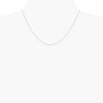 10K White Gold .42mm Carded Curb Chain Necklace 16"-24" - Product Photo