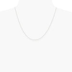 10K White Gold .42mm Carded Curb Chain Necklace 16"-24" - Product Photo
