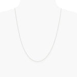 10K White Gold .42mm Carded Curb Chain Necklace 16"-24" - Product Photo