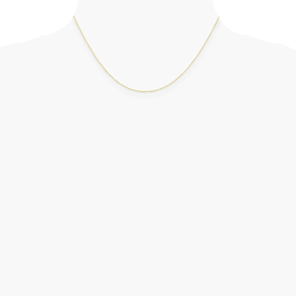 10K Yellow Gold .42mm Carded Curb Chain Necklace 16"-24" - Product Photo