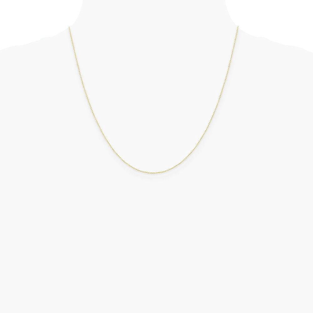 10K Yellow Gold .42mm Carded Curb Chain Necklace 16"-24" - Product Photo