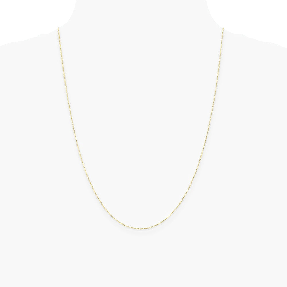 10K Yellow Gold .42mm Carded Curb Chain Necklace 16"-24" - Product Photo