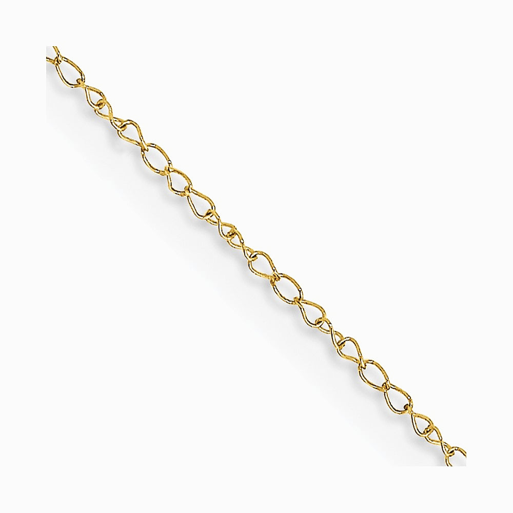 10K Yellow Gold .42mm Carded Curb Chain Necklace 16"-24"