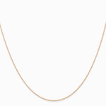 10K Rose Gold .6 mm Carded Cable Rope Chain Necklace 16"-24" - Product Photo
