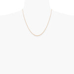 10K Rose Gold .6 mm Carded Cable Rope Chain Necklace 16"-24" - Product Photo