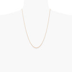 10K Rose Gold .6 mm Carded Cable Rope Chain Necklace 16"-24" - Product Photo