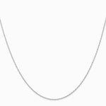 10K White Gold .6 mm Carded Cable Rope Chain - Product Photo