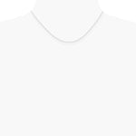 10K White Gold .6 mm Carded Cable Rope Chain Necklace 16"-24" - Product Photo