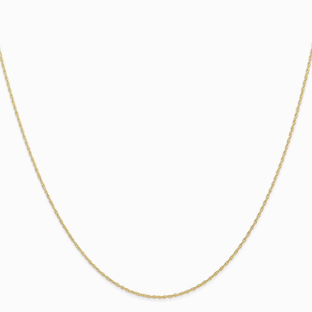 10K Yellow Gold .6 mm Carded Cable Rope Chain - Product Photo