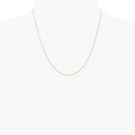 10K Yellow Gold .6 mm Carded Cable Rope Chain Necklace 16"-24" - Product Photo