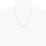 10K Yellow Gold .6 mm Carded Cable Rope Chain Necklace 16"-24" - Product Photo