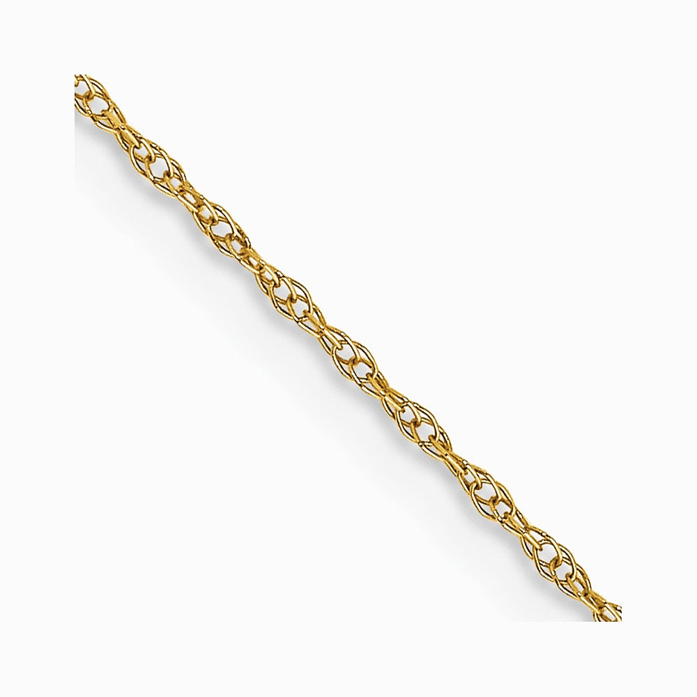 10K Yellow Gold .6 mm Carded Cable Rope Chain