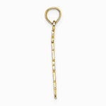 10K / 14K Yellow Gold Enamel Green Christmas Tree W/ Red Star Charm - Product Photo