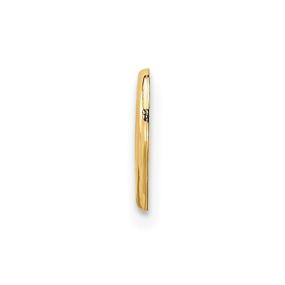 10K / 14K Yellow Gold Polished Mini Floating Heart Slide - Product Photo