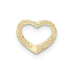 10K / 14K Yellow Gold Polished Mini Floating Heart Slide - Product Photo
