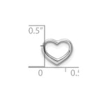 10K / 14K White Gold Polished Mini Floating Heart Slide - Product Photo