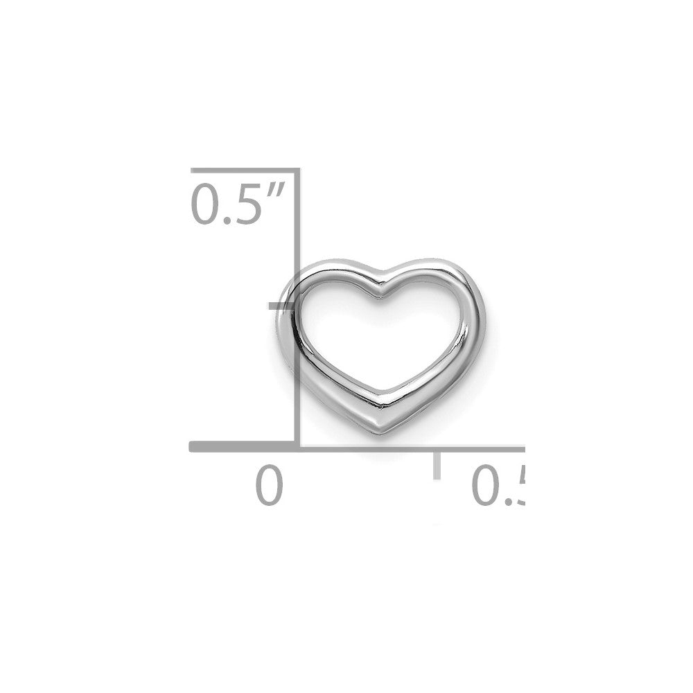 10K / 14K White Gold Polished Mini Floating Heart Slide - Product Photo