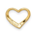 10K / 14K Yellow Gold Floating Heart Charm - Product Photo