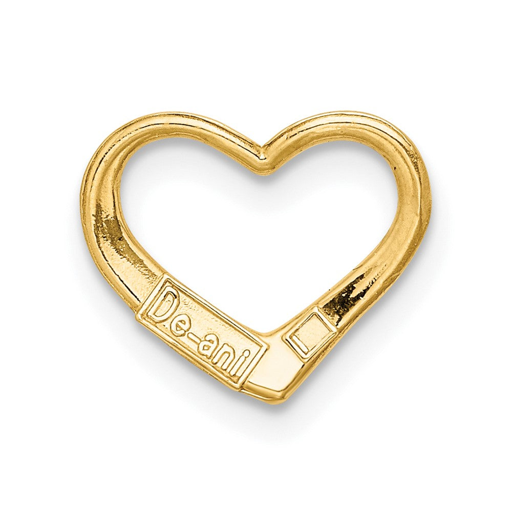 10K / 14K Yellow Gold Floating Heart Charm - Product Photo