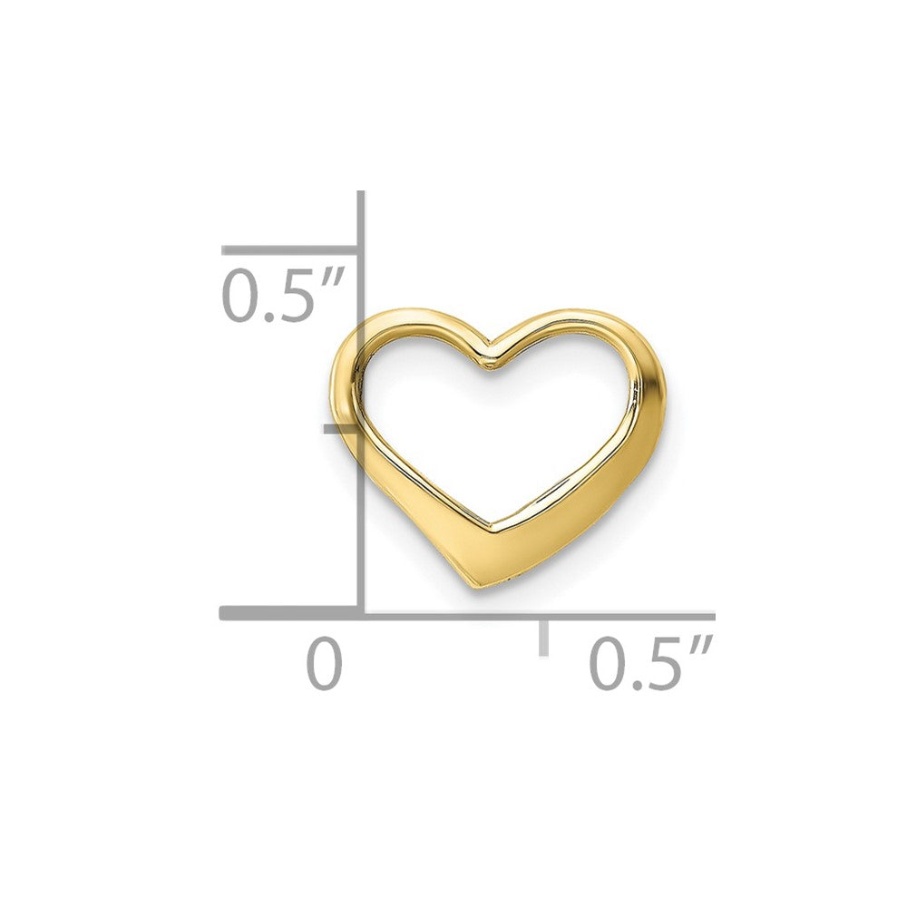 10K / 14K Yellow Gold Floating Heart Charm - Product Photo
