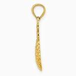 10K / 14K Yellow Gold Textured Pineapple Charm - Product Photo