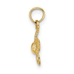 10K / 14K Yellow Gold 2-D Mini Daisy Flower Charm - Product Photo