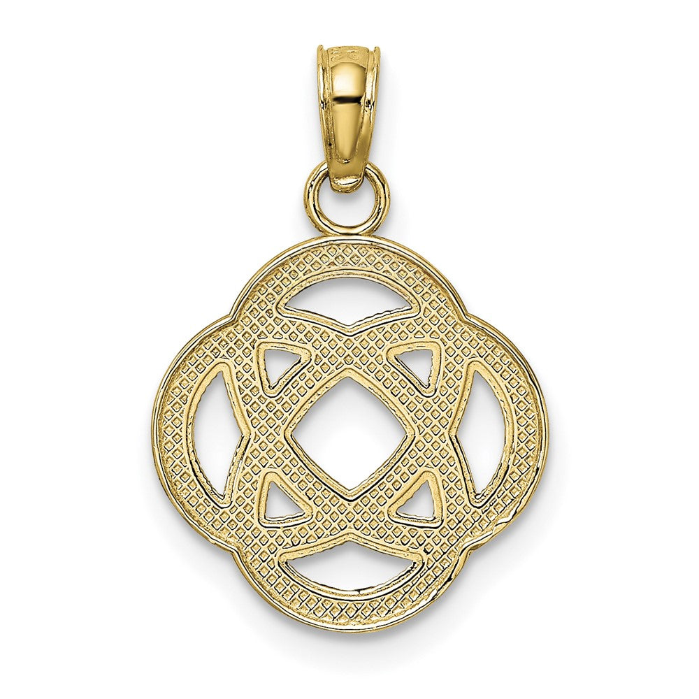 10K / 14K Yellow Gold Small Celtic Eternity Knot Circle Charm - Product Photo