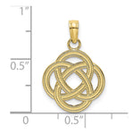 10K / 14K Yellow Gold Small Celtic Eternity Knot Circle Charm - Product Photo