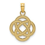 10K / 14K Yellow Gold Small Celtic Eternity Knot Circle Charm - Product Photo
