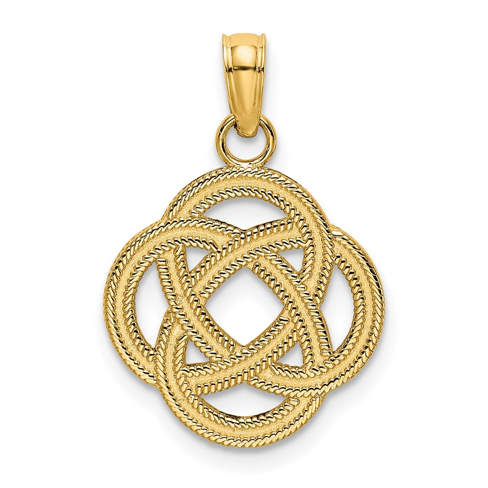 10K / 14K Yellow Gold Small Celtic Eternity Knot Circle Charm