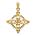 10K / 14K Yellow Gold Small Celtic Eternity Knot Charm - Product Photo