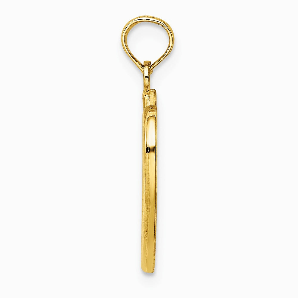 10K / 14K Yellow Gold Small Celtic Knot Heart Charm - Product Photo