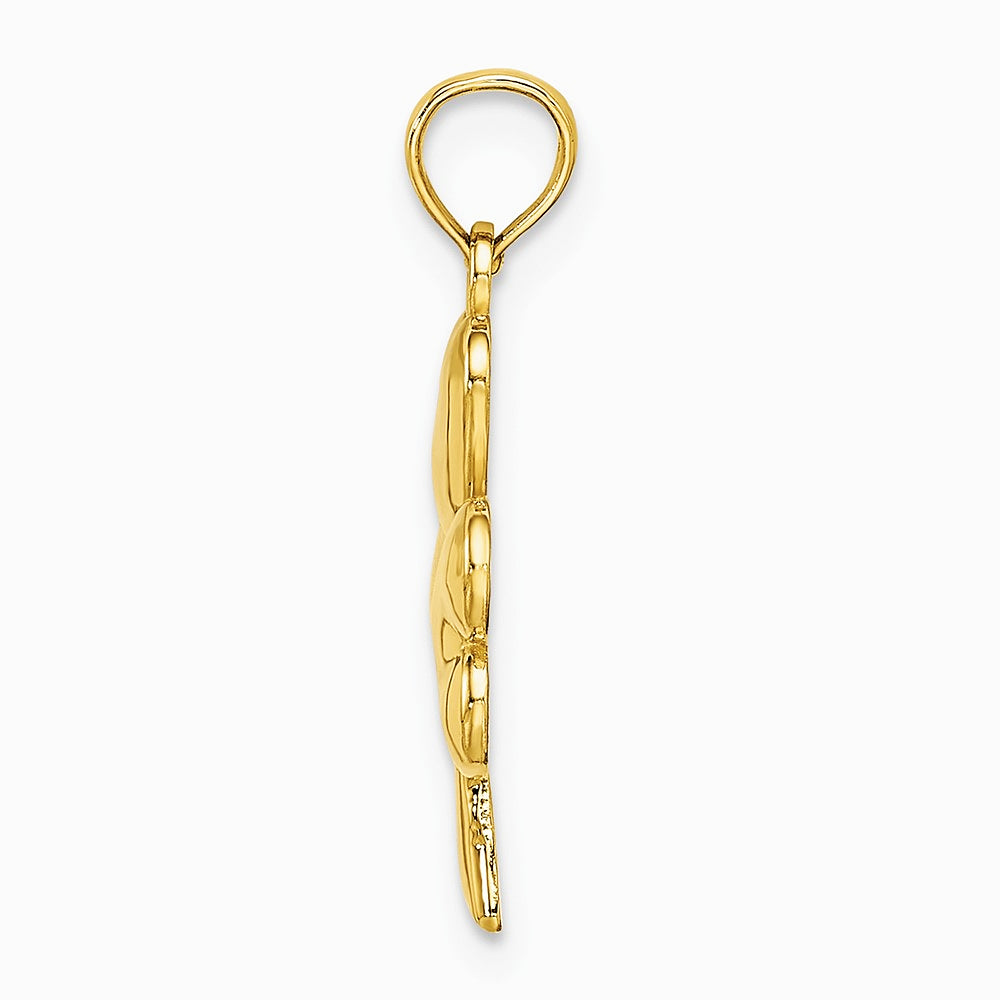 10K / 14K Yellow Gold 3-Leaf Clover Charm - Product Photo
