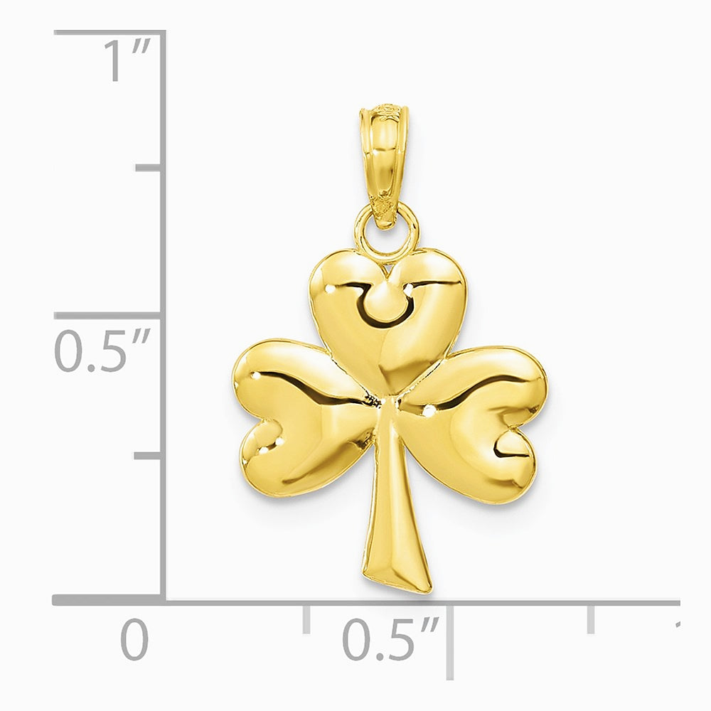 10K / 14K Yellow Gold 3-Leaf Clover Charm - Product Photo