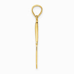 10K / 14K Yellow Gold 3-D and Polished Table Knife Charm - Product Photo