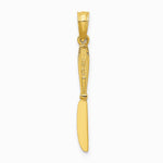 10K / 14K Yellow Gold 3-D and Polished Table Knife Charm - Product Photo