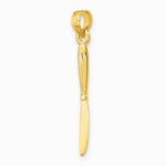 10K / 14K Yellow Gold 3-D and Polished Table Knife Charm - Product Photo